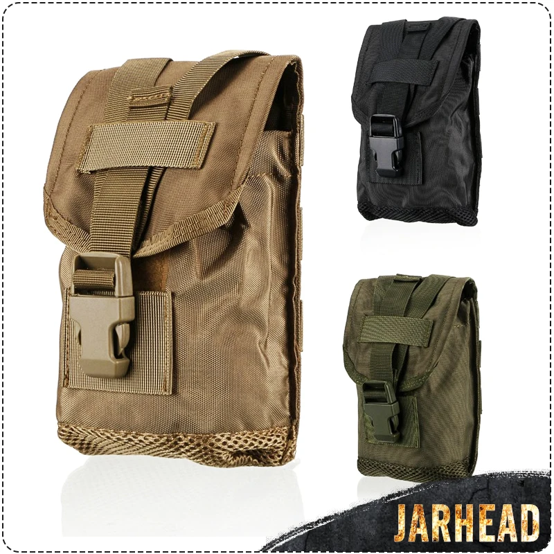 

Outdoor Tactical Mobile Phone Case Bag MOLLE Tool Pockets Backpack Accessories Travel Portable Mini Kettle Bag
