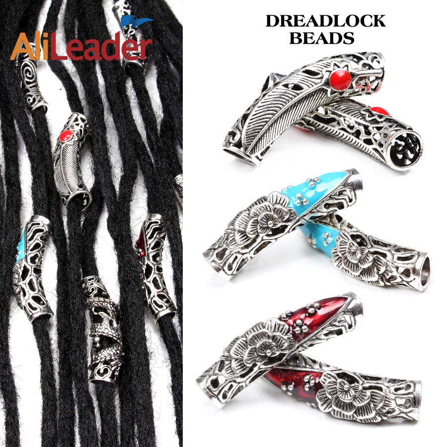 

Hot New 24 Kinds Hair Beads Metal Cuffs Dreadlock Beads Clip Silver Hair Metal Tube Hair Rings For Senegalese Crochet Braid