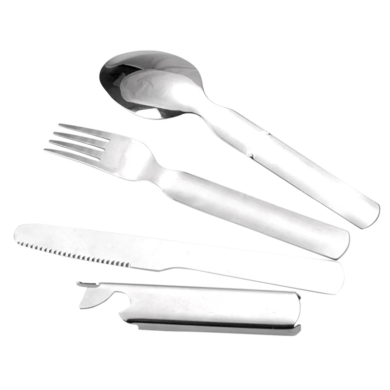 

3pcs/set Tableware Stainless Steel Spoon Fork Cutter Outdoor Camping Picnic Flatware Cutlery Gift Camping Equipment New