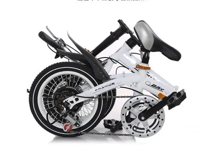 2019 newest!! 14 16 inch folding bicycle speed double disc brakes ultra light men and women mini children bicycle mountain bike