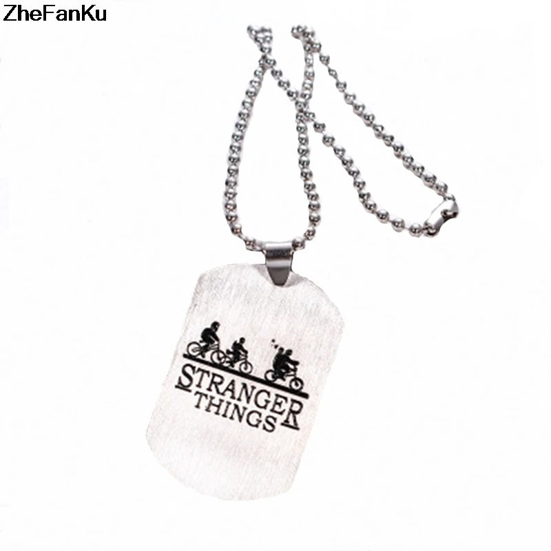 

New Hot Stranger Things Hawkins Necklace Friends Bike Bus Pendant Hot TV Series Fashion Jewelry For Women and Men fans