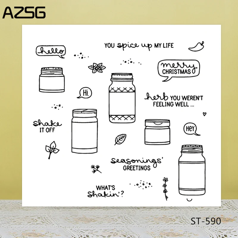 

AZSG Cartoon bottle Clear Stamps For DIY Scrapbooking/Card Making/Album Decorative Silicon Stamp Crafts