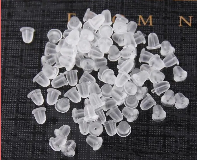 Earrings Jewelry Accessories D001 appr. 100pcs/lot Earrings Jewelry Accessories Bullet Plastic Ear Plugging/blocked Earring back DIY