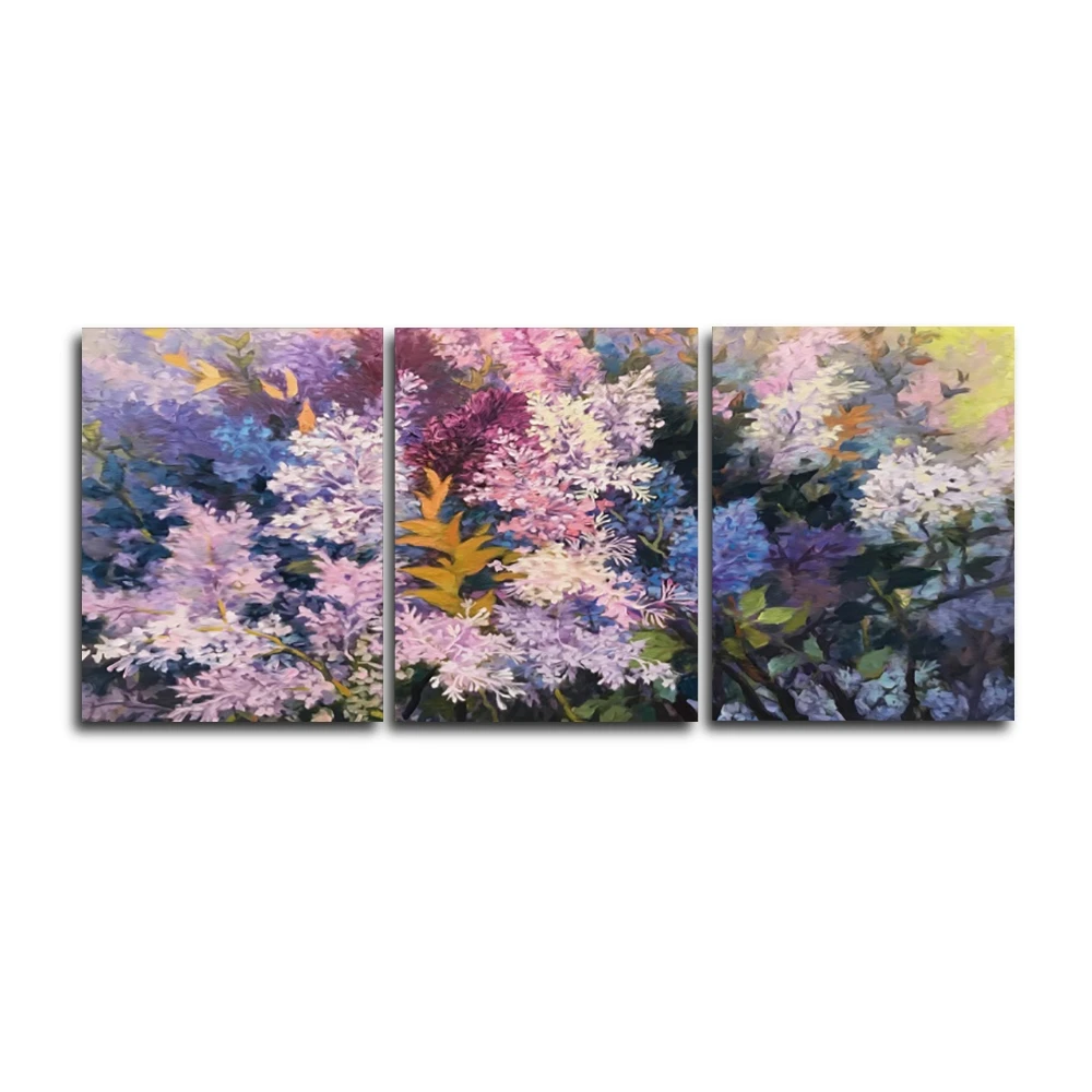 

Laeacco 3 Panel Nordic Watercolor Flower Wall Artwork Posters and Prints HD Canvas Paintings Calligraphy Home Living Room Decor
