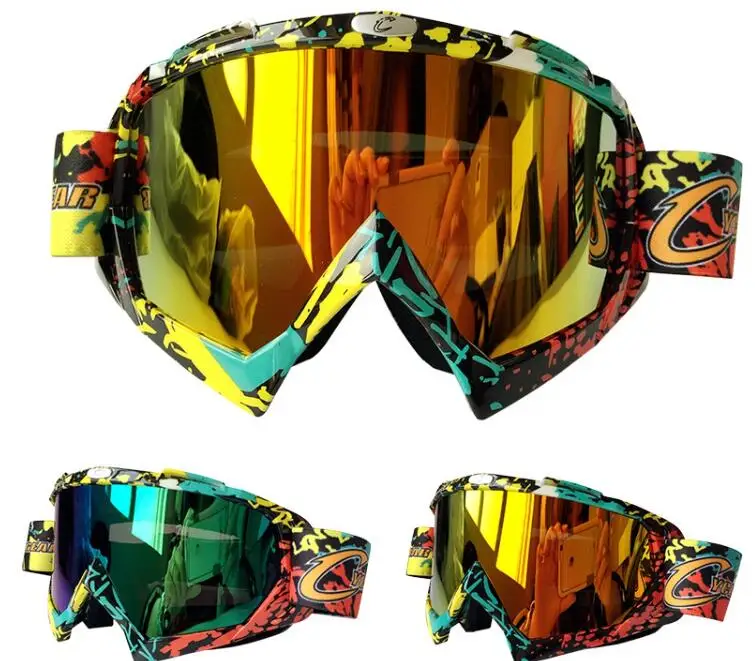 Motocross Goggle CS Sport Eyeware Motorbike Glasses Shield Mask Green