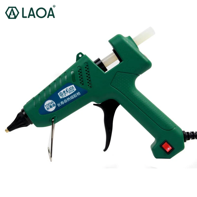 Ceny LAOA 100W Pistolet do kleju gorącego powietrza termo elektryczne narzędzie temperatury ciepła Pistolet gumowy Pistolet a colle silikon tabancasi z wtyczką ue