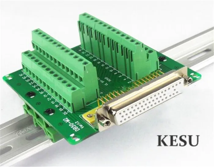 

50 pins 50Pin DB50 D-SUB DR-50 Female signals Terminal PCB Breakout 3 row Adapter Connector Gold plated