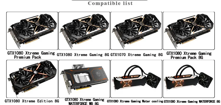 BYKSKI Water Block use for GIGABYTE GTX1080 Xtreme GAMING/N-GV1080XT-X/GTX1070 Xtreme/GTX1070Ti /Fu