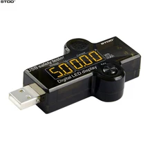 STOD USB тестер метр Цифровой мультиметр Ток Напряжение детектор звуковой сигнализации безопасная зарядка для зарядного устройства Банк питания кабель монитор