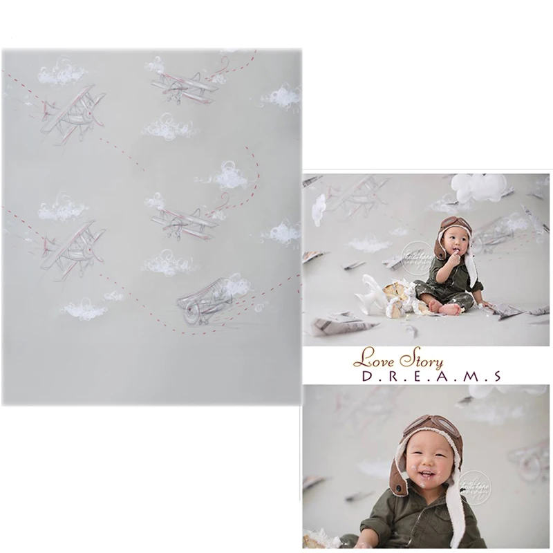 

Vinyl Photo Backdrops Plane Oxford Photography Background Wallpaper Wood Floor For Children photo studio