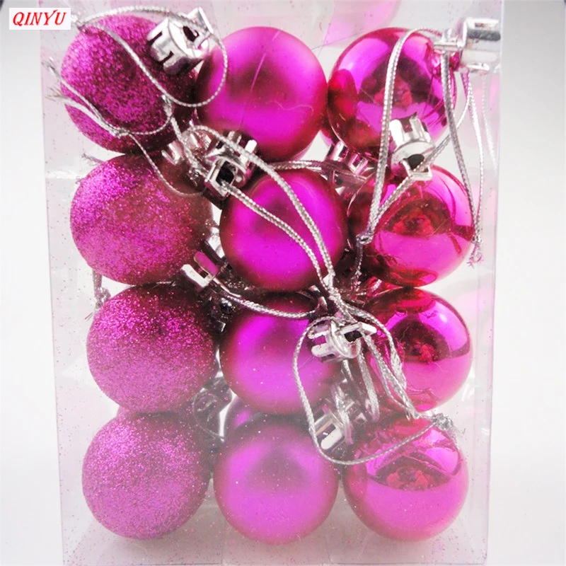24pcs 3CM Christmas Tree Ball Decorations for DIY Xmas Party Wedding