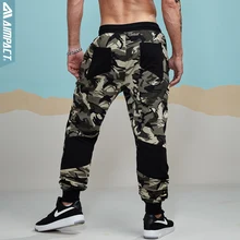 Aimpact, новинка, камуфляжные штаны для бега, мужские облегающие хлопковые спортивные штаны, мужские спортивные штаны, пэчворк, повседневные штаны для мужчин, 2AM5006
