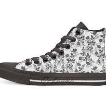 Свободу книг цветов Луна дизайн дышащая Повседневное с высоким берцем на шнуровке; Холщовая обувь кеды