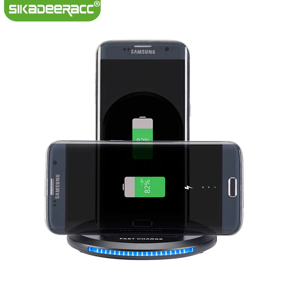 

JK81 Fast Charging 9V Qi Wireless Charger Dock For iPhone 8/X Samsung Galaxy S6 S7 Edge S8 Plus Note 8 Nexus 5 6 Phone Adapters