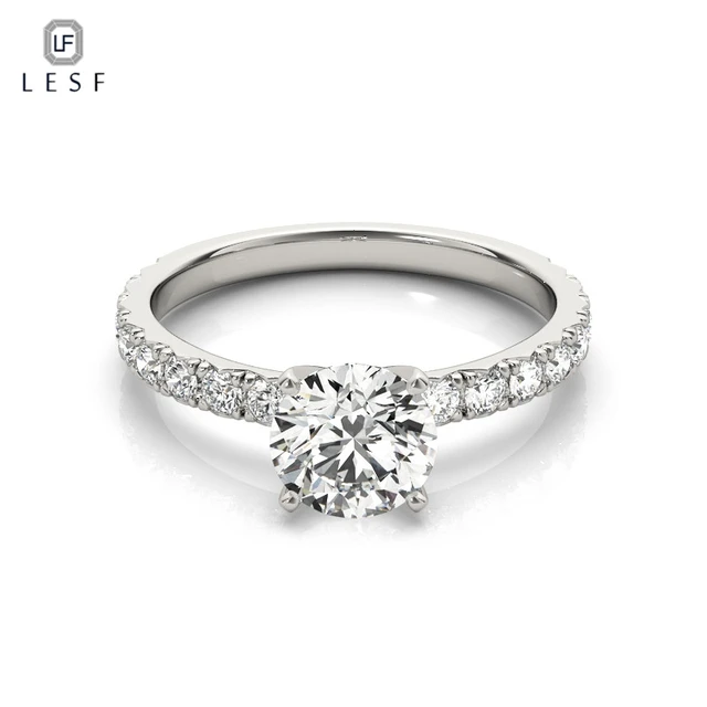 Sale | Simple Round Cut Halo Engagement Ring In Sterling Silver – shine of  diamond