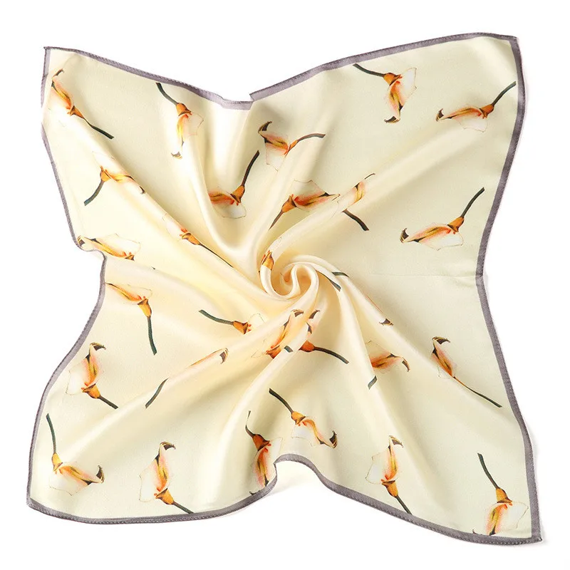 Шелковый шарф для женщин квадратный шарф, платок из чистого шелка весенний шарф модные роскошные шарфы обертывания Прямая поставка - Цвет: SM01