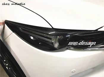 

Ducks-garden KF DG style Top quality all real carbon fiber Car front headlight lips brow trims For Mazda new CX5 CX-5 CX-8 2017