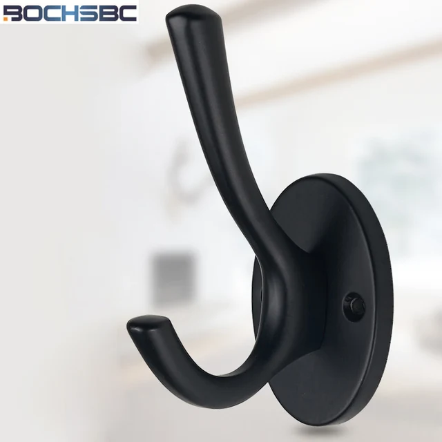 Black Coat Hooks Bathroom Wall Hanger Single Clothes Hook European