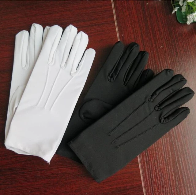 Spring and Summer men's thin Large white Etiquette gloves male plus size elastic gloves wholesale 2
