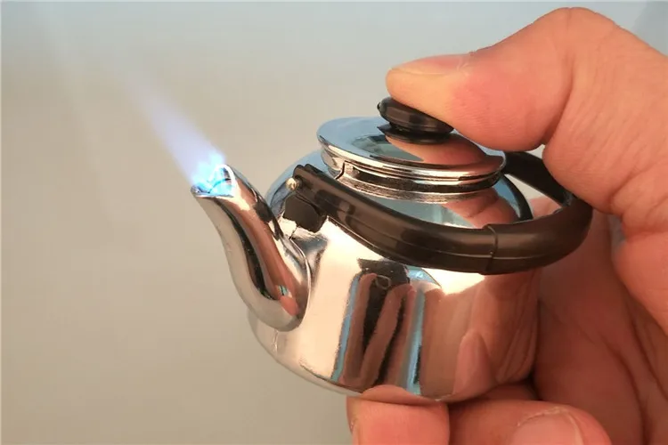 Зажигалки и аксессуары для курения, новые модные скороварки маленький Чайник Плоскогубцы гаечный ключ модель инструмента надувная зажигалка