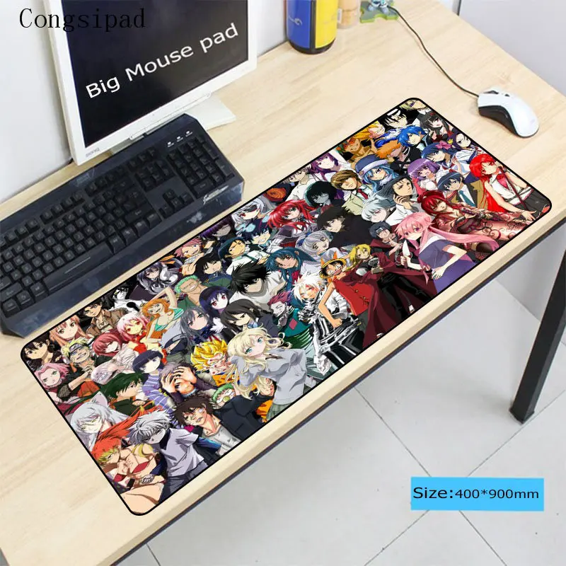  Congsipad One Piece Anime Gaming Mouse Pad Black Locking Edge Desk Keyboard Mouse Mat Rug Large Gam