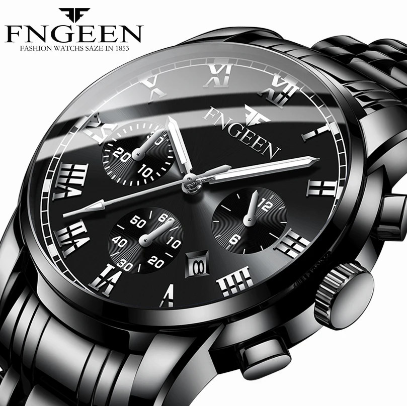 Kopen FNGEEN heren Horloge relogio masculino Horloges Heren 2019 Rvs TOP Brand relogios Sport Mannelijke Klok erkek kol saati