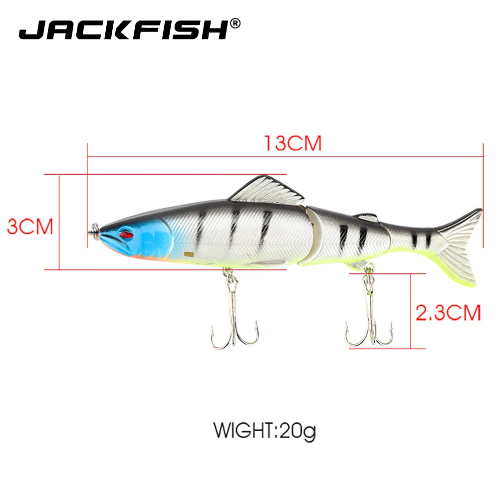 JACKFISH рыболовная приманка 13 см/20 г Aritificial воблеры Crankbait качественная профессиональная блесна приманка, плавать соединенная приманка оборудована