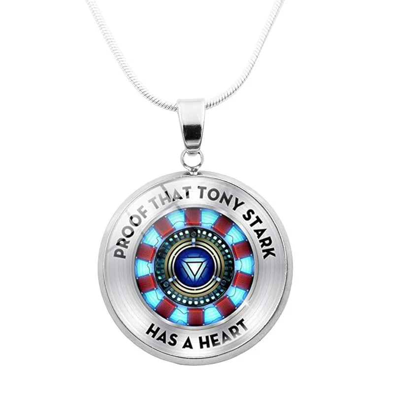 

Iron Man Arc Reactor Pendant Necklace Proof That Tony Stark Has A Heart I Love You Three Thousand Necklace Women Jewelry gift