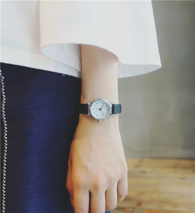 Женские винтажные кварцевые часы с маленьким циферблатом и кожаным циферблатом, простые женские наручные часы-браслет BGG, модные брендовые женские часы