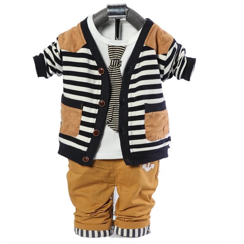 2015new spring autumn baby boy set newborn boys set coat+t shirt+pants