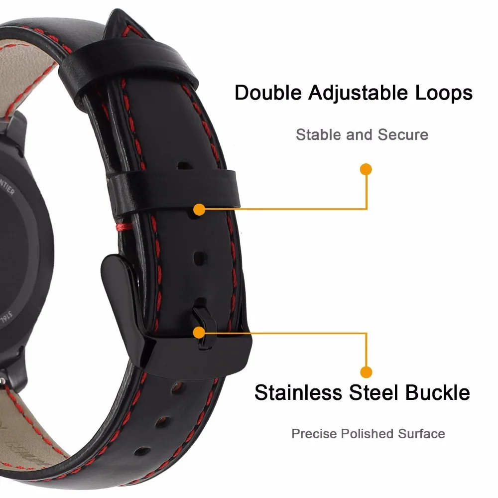Ремешок для часов из натуральной кожи 20 мм 22 Xiaomi Huami Amazfit 1 2 2S Stratos Bip Bit Pace Lite ремешок