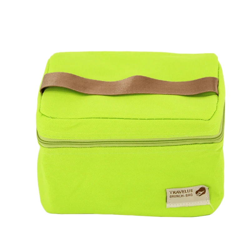 Практичная маленькая Портативная сумка для льда, 4 цвета, водонепроницаемая нейлоновая сумка-холодильник, сумка для ланча, сумка для отдыха, пикника, упаковка, Bento Box, Термосумка для еды - Цвет: Зеленый
