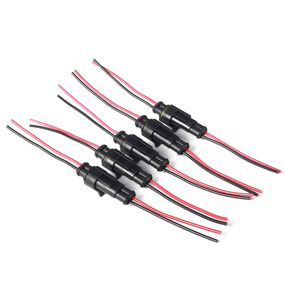 미니 주문 10 세트 자동차 자동 2 핀 방법을 밀봉 된 방수 전기 와이어 커넥터 커넥터 플러그 세트 무료 배송