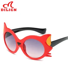 DILICN Kids Sunglasses Toddler Girls Boys Cute Animal Fox Cat Eye Sun Glasses Babies Party Eyewear UV Protection Oculos De Sol