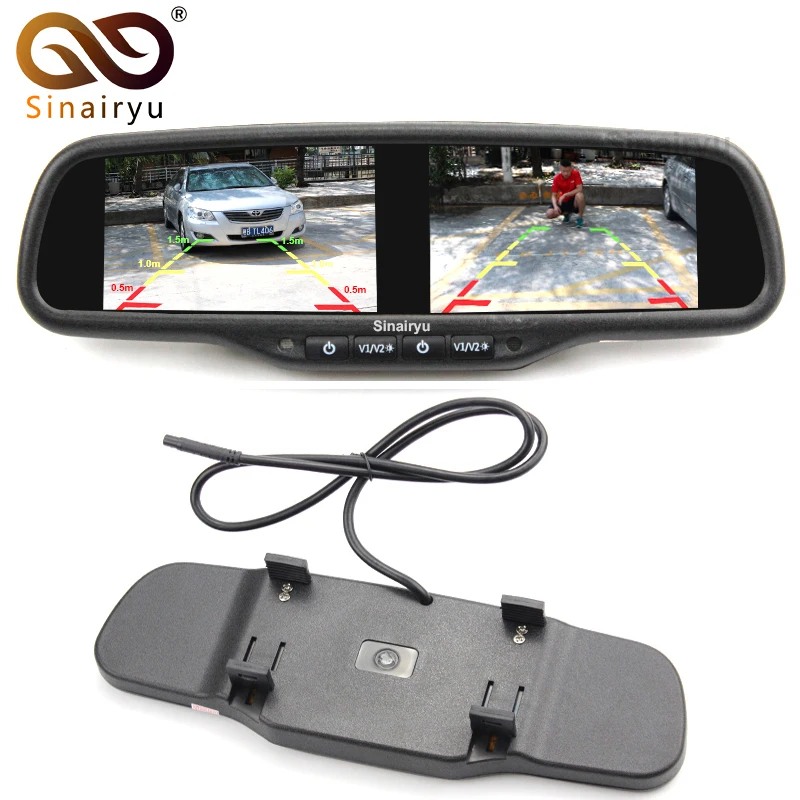 

800*480 2CH Video Input 4.3" TFT LCD Color Auto Parking Assistance Monitors 4.3 Inch Car Mirror Monitor For Rear View Camera