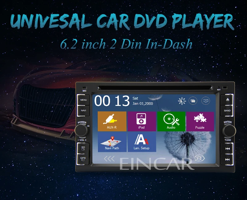 Electronics Autoradio Multimedia MP5 Vehicle Parts DVD Player In Deck Car Video Car Stereo MP3 Music Double Din Auto Radio Headunit Touchscreen 6.2 win 8 Sub AMP Backup Camera