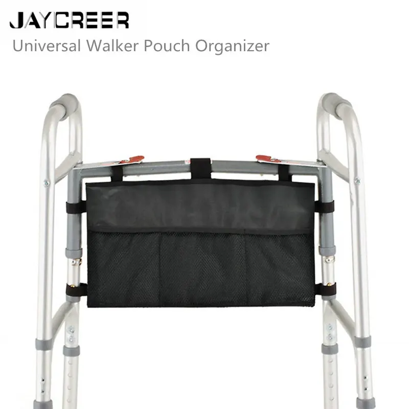 

JayCreer Wheelchair Side Bag - Gray - Great Accessory For Your mobility Devices. Fits Most Scooters, Walkers, Rollator