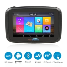 Fodsports ipx7 водонепроницаемый мотоцикл Навигация 5 дюймов автомобиль gps wifi 16G мотоцикл навигатор android 6,0 FM 3000 мАч батарея