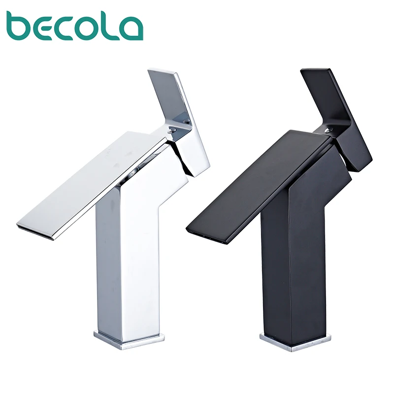 New Square Black Bathroom sink Faucet Brass Basin Mixer Bathroom Accessories Tap Chrome Bathroom Cold and Hot Basin Mixer Tap New Square Black Bathroom sink Faucet Brass Basin Mixer Bathroom Accessories Tap Chrome Bathroom Cold and Hot Basin Mixer Tap