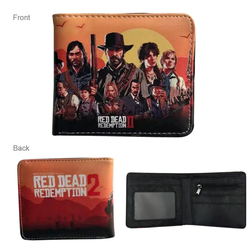 Кошелек мужской игровой красный dead redemption 2 держатель для карт двойной кошелек с