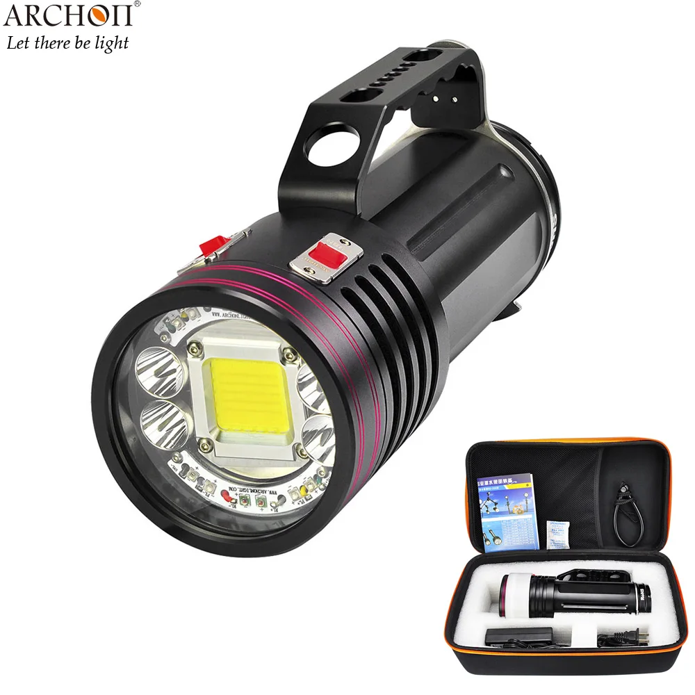 

ARCHON DG150W WG156W Diving light 17 CREE bulb max 10000 Lumen UV/Red/Purple Underwater Photography Light with battery charger