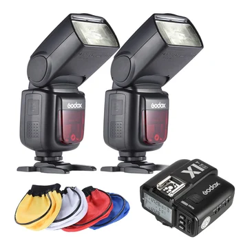 

Godox V860II-N i-TTL 1/8000S HSS Master Slave GN60 Speedlite Flash with X1T-N TTL 1/8000s Flash Trigger for Nikon DSLR Cameras