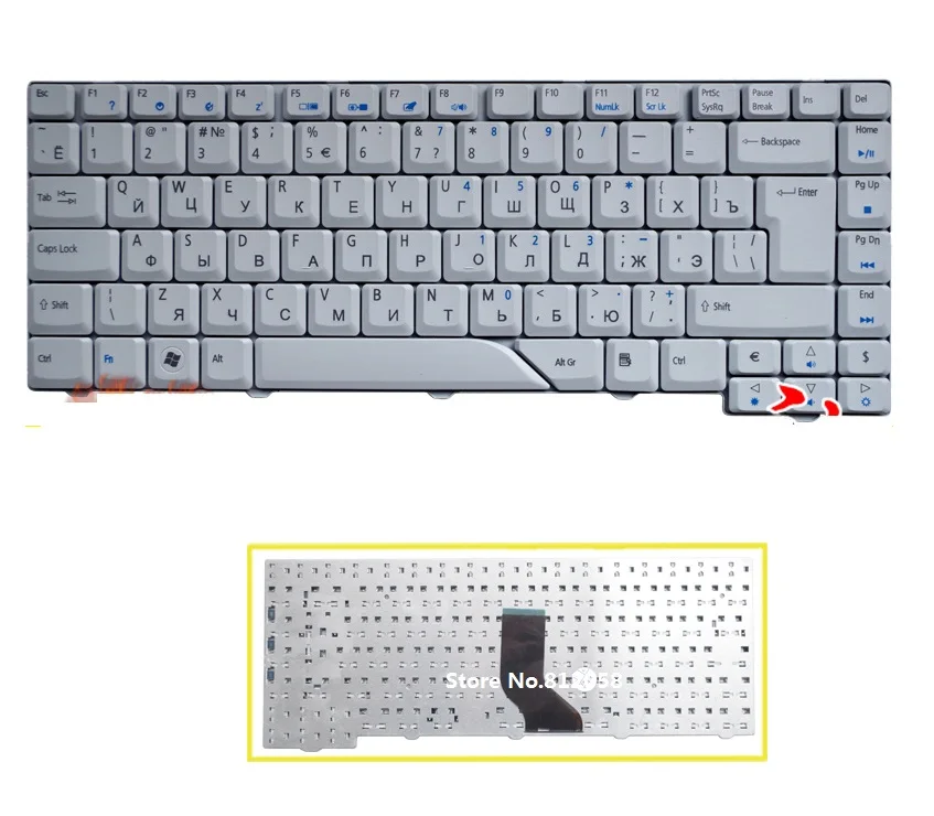 Новая русская клавиатура SSEA белая для Acer Aspire 4210 4220 4920 5220 5310 5520 6920 4520 4530 5710 5720 5910 5920