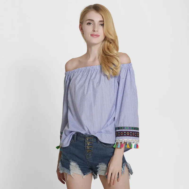 exposed shoulder shirt