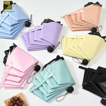 

Parasol Rain Umbrellas For Sun Protection Print Saiveina Ladies Uv Sun Mini Umbrella Pocket Women Regenschirm Parasol LKW233