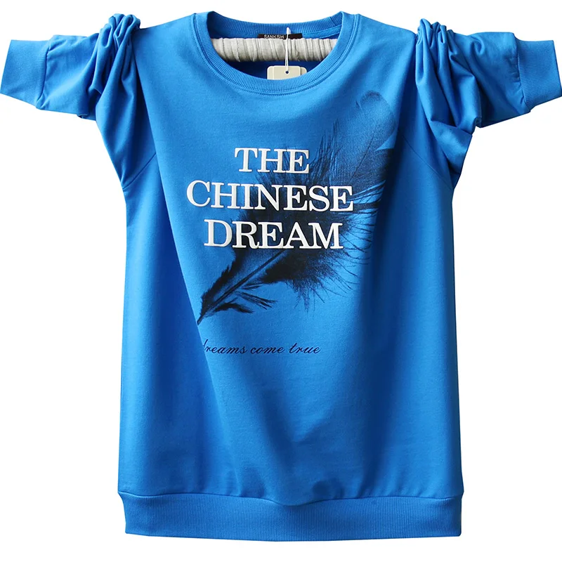 

Men's Plus Size T- shirt Spring And Autumn Male T-shirt Long-sleeve Stripe O-neck Cotton Slim T-shirt