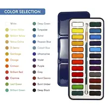 Набор акварельных красок-24 ярких цвета-легкий и портативный