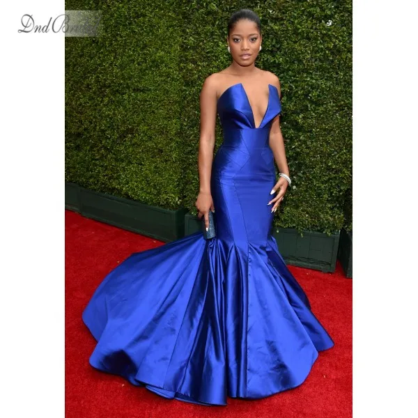 Royal Blue Strapless Dresses
