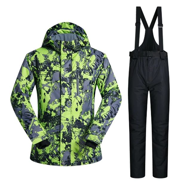 Best price at $108 Cheap DHL Free Shipping Ski Suit Jacket+Pants Windproof Waterproof Ski Jacket Male Outdoor Wear Hiking Camping Snowboard Set