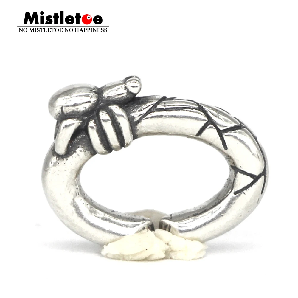 

Mistletoe Jewelry 925 Sterling Silver Spider, single silver link X lock Fit European Troll Bracelet